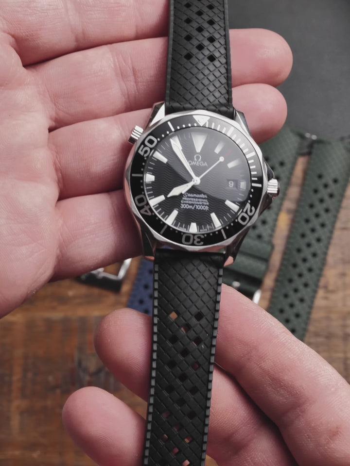 AnchorFlex Heritage Rubber Strap - Bathyscaphe Black