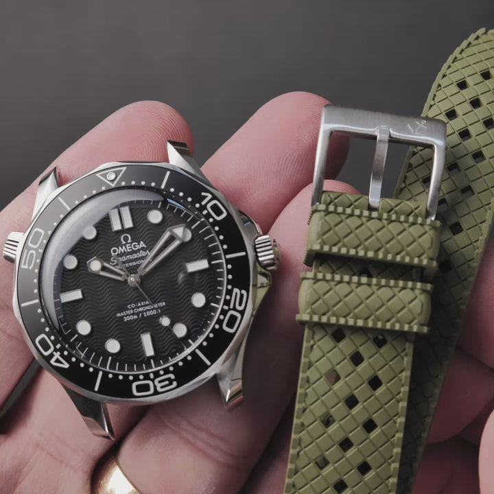AnchorFlex Heritage Rubber Strap - Sea Moss Green