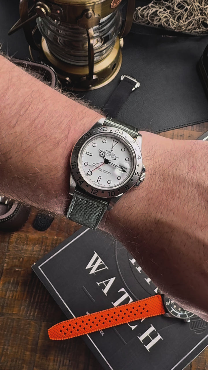 Grey 2-Piece Deployant Nylon Strap