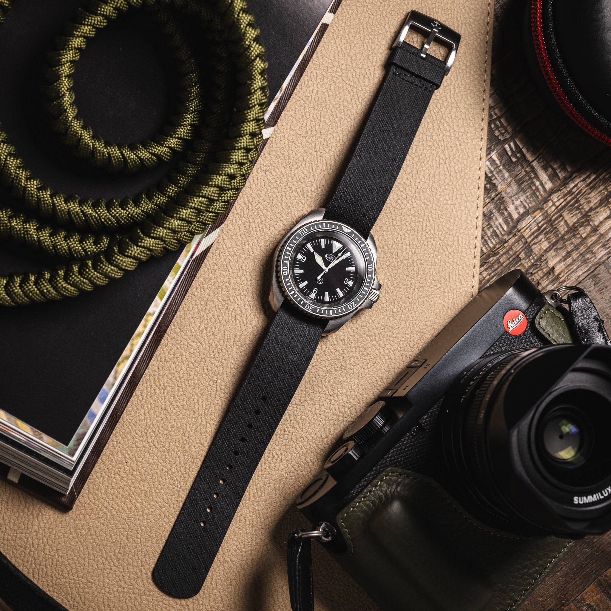 Single-Pass FKM Rubber Strap - Black – Anchor Strap Co.