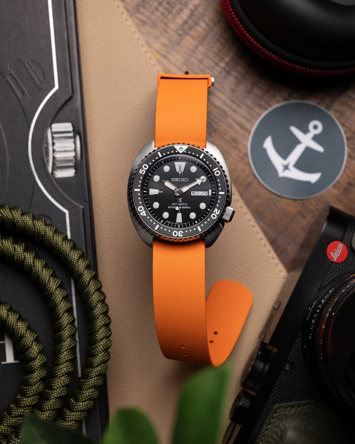 Single - Pass FKM Rubber Strap - Buoy Orange - Anchor Strap Co.