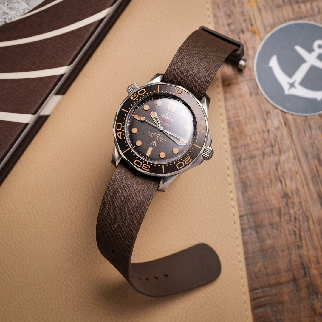 Single - Pass FKM Rubber Strap - Mahogany Brown - Anchor Strap Co.