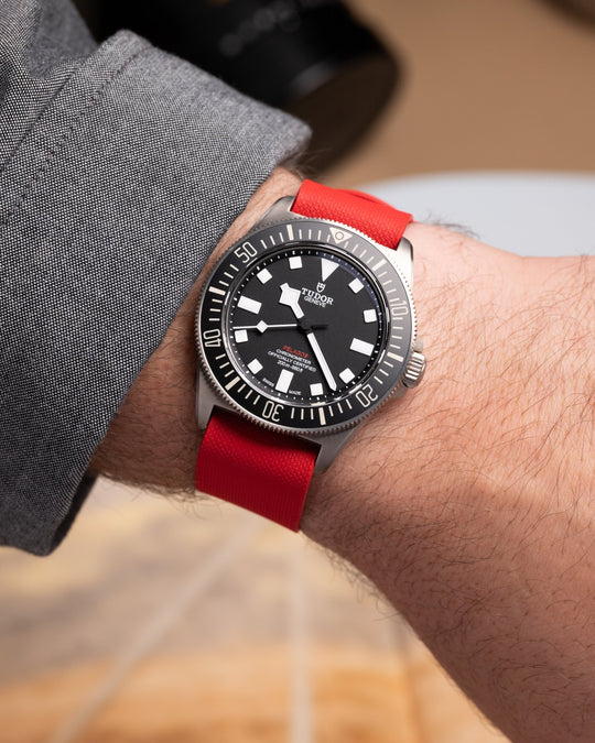 Single - Pass FKM Rubber Strap - Signal Red - Anchor Strap Co.