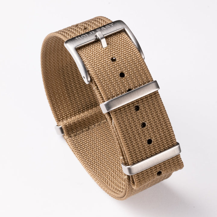 Tan Ribbed Nylon Strap - Anchor Strap Co.
