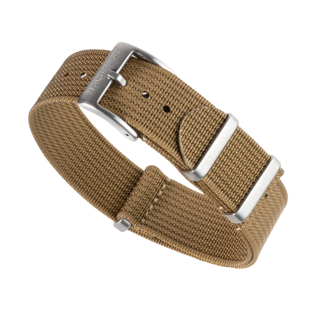 Tan Ribbed Nylon Strap - Anchor Strap Co.