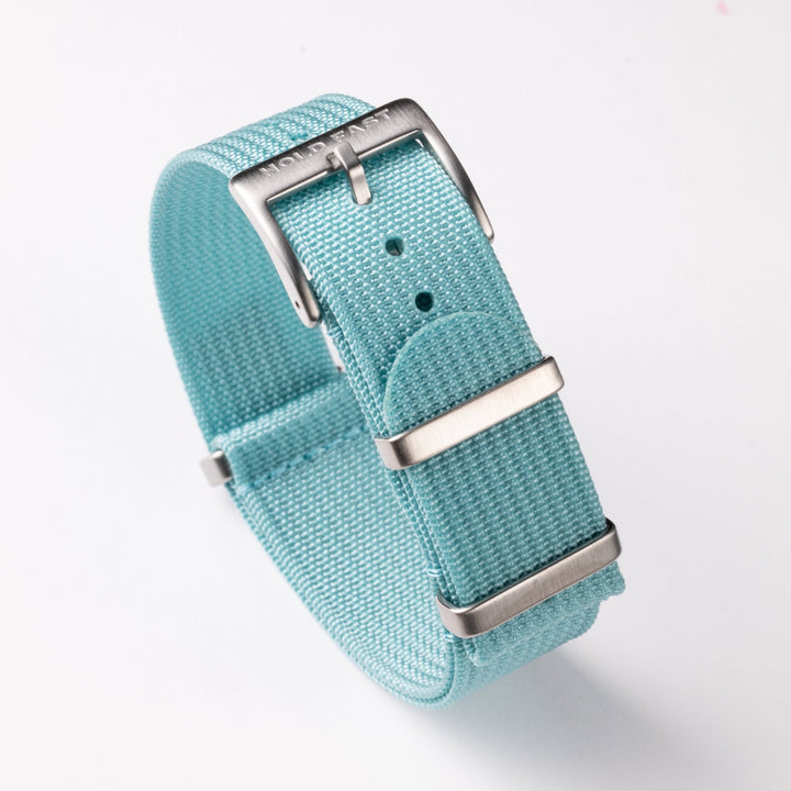 Teal Blue Ribbed Nylon Strap - Anchor Strap Co.