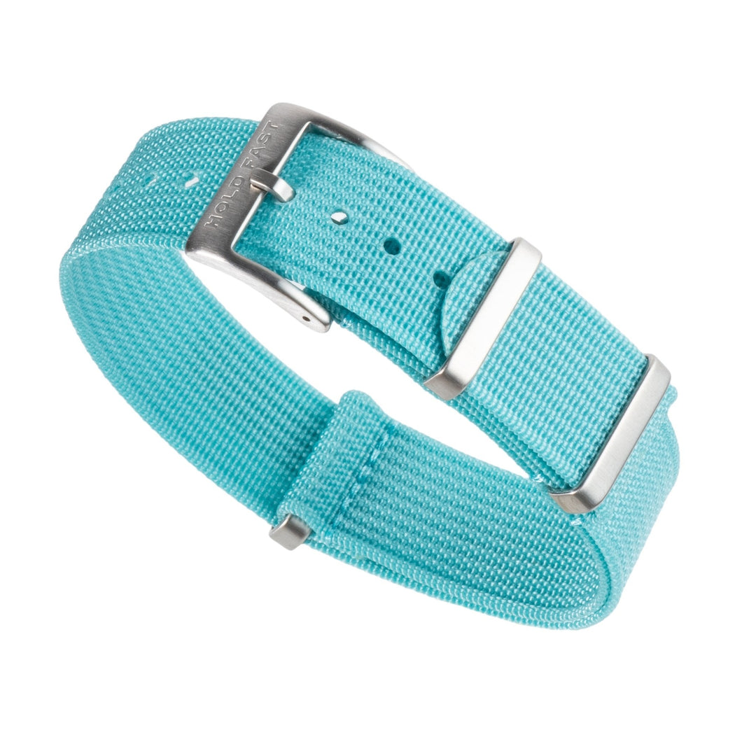 Teal Blue Ribbed Nylon Strap - Anchor Strap Co.